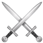 Gekreuzte Schwerter U+2694 Gekreuzte Schwerter U+2694