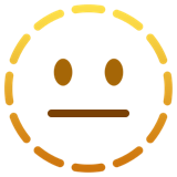 Gepunktete Linie Gesicht U+1FAE5 Gepunktete Linie Gesicht U+1FAE5