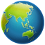 Globus Asien Australien U+1F30F Globus Asien Australien U+1F30F