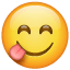 Smiley mit Zunge U+1F60B Smiley mit Zunge U+1F60B