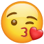 Kuss Smiley mit Herz U+1F618 Kuss Smiley mit Herz U+1F618