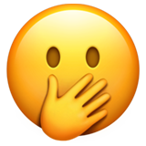 Offene Augen und Hand über Mund Smiley U+1FAE2 Offene Augen und Hand über Mund Smiley U+1FAE2