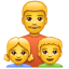 Mann mit Kinder U+1F468 U+1F467 U+1F466 Mann mit Kinder U+1F468 U+1F467 U+1F466