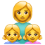 Mutter Töchter Smiley U+1F469 U+1F467 U+1F467 Mutter Töchter Smiley U+1F469 U+1F467 U+1F467