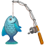 Angel mit Fisch U+1F3A3 Angel mit Fisch U+1F3A3