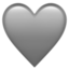 Graues Herz Emoji U+1FA76 Graues Herz Emoji U+1FA76