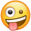 verrücktes Gesicht Emoji U+1F92A verrücktes Gesicht Emoji U+1F92A