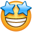 Sternaugen Emoji U+1F929 Sternaugen Emoji U+1F929