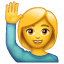 Person hebt Hand U+1F64B Person hebt Hand U+1F64B