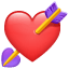 Herz mit Pfeil Emoji U+1F498 Herz mit Pfeil Emoji U+1F498