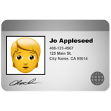Personalausweis Emoji U+1FAAA Personalausweis Emoji U+1FAAA