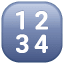 Taste Zahlen Emoji U+1F522 Taste Zahlen Emoji U+1F522