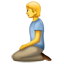 Kniendes Emoji U+1F9CE Kniendes Emoji U+1F9CE