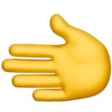 Hand nach links Emoticon U+1FAF2 Hand nach links Emoticon U+1FAF2
