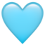 Hellblaues Herz Emoji U+1FA75 Hellblaues Herz Emoji U+1FA75
