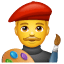 Maler Emoji U+1F468 U+1F3A8 Maler Emoji U+1F468 U+1F3A8