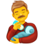 Mann füttert Baby Emoji U+1F468 U+1F37C Mann füttert Baby Emoji U+1F468 U+1F37C