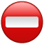 Roter Kreis mit weißem Strich Emoji U+26D4 Roter Kreis mit weißem Strich Emoji U+26D4