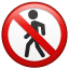 Symbol Fußgänger verboten U+1F6B7 Symbol Fußgänger verboten U+1F6B7