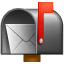 Briefkasten mit Brief U+1F4EC Briefkasten mit Brief U+1F4EC