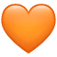 Orangefarbenes Herz Emoji U+1F9E1