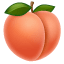 Pfirsich Emoji U+1F351 Pfirsich Emoji U+1F351