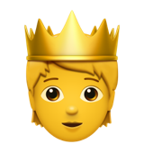 Mensch mit Krone Emoticon U+1FAC5 Mensch mit Krone Emoticon U+1FAC5