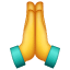 Gefaltete Hände Emoji U+1F64F Gefaltete Hände Emoji U+1F64F