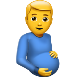 Schwangerer Mann Emoticon U+1FAC3 Schwangerer Mann Emoticon U+1FAC3