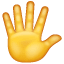 Gespreizte Hand Emoji U+1F590 Gespreizte Hand Emoji U+1F590