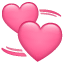 Pinke Herzen die sich drehen U+1F49E Pinke Herzen die sich drehen U+1F49E