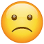 Betrübtes Emoji U+1F641 Betrübtes Emoji U+1F641
