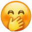 Hand über Mund Smiley U+1F92D Hand über Mund Smiley U+1F92D