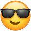 Snapchat Smilie mit Sonnenbrille U+1F60E Snapchat Smilie mit Sonnenbrille U+1F60E