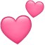 Zwei pinke Herzen Snapchat Emoji U+1F495 Zwei pinke Herzen Snapchat Emoji U+1F495