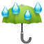 Regenschirm Regen Emoji U+2614 Regenschirm Regen Emoji U+2614
