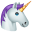 Einhorn Emoji U+1F984 Einhorn Emoji U+1F984