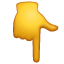 Zeigenfinger nach unten Emoji U+1F447 Zeigenfinger nach unten Emoji U+1F447
