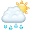 Sonne mit Regen Smiley U+1F326 Sonne mit Regen Smiley U+1F326