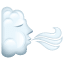 Frau bläst Wolke Emoji U+1F32C Frau bläst Wolke Emoji U+1F32C