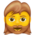 Bärtige Frau Emoji U+1F9D4 U+2640 Bärtige Frau Emoji U+1F9D4 U+2640