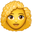 Frau mit Locken U+1F469 U+1F9B1 Frau mit Locken U+1F469 U+1F9B1