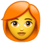 Rothaarige Frau Emoji U+1F469 U+1F9B0 Rothaarige Frau Emoji U+1F469 U+1F9B0