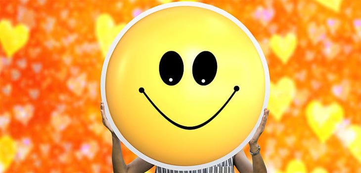 Smiley vor weinen lachender Emoji Hand